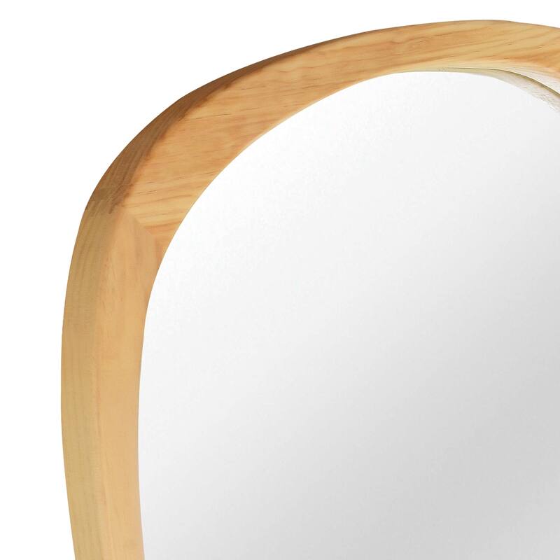 Irregular Solid Wood Frame Decorative Mirror