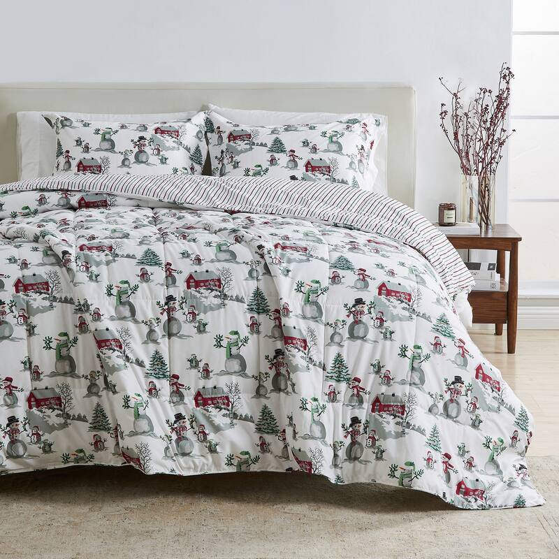 Linery & Co. All-Season Printed Down Alternative Comforter Set - Winter Wonderland - Twin XL