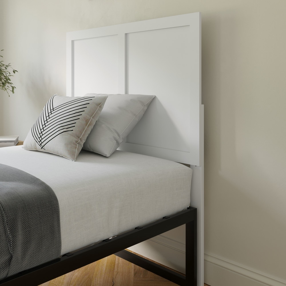 Contemporary Paneled Wooden Headboard Only