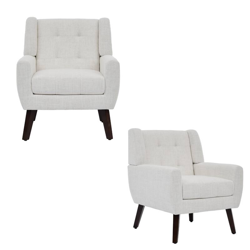 Tufted Arm Chair Upholstered Lounge Chair(Set of 2)