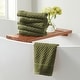 preview thumbnail 40 of 193, Linery & Co. Cotton Diamond Waffle Texture Bath Towels. Hand Towel (Pack of 6) - Olive