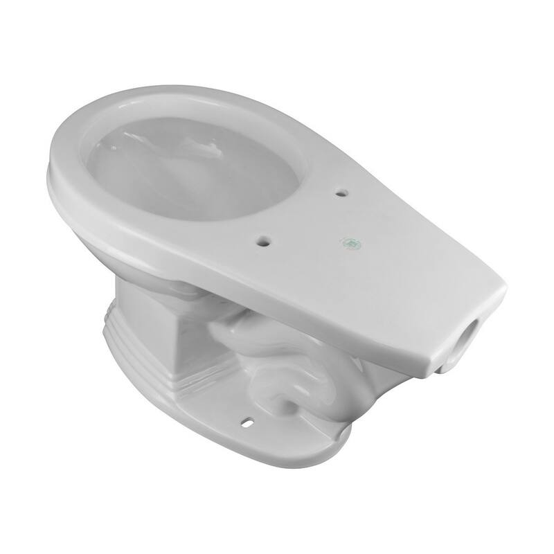White Toilet - Sheffield Round Rear Entry Toilet Bowl High Tank Toilets Renovators Supply
