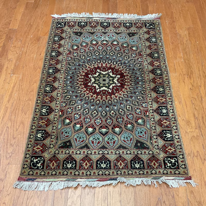 HERAT ORIENTAL Handmade Tabriz Design Wool Rug - 3'4" x 5'