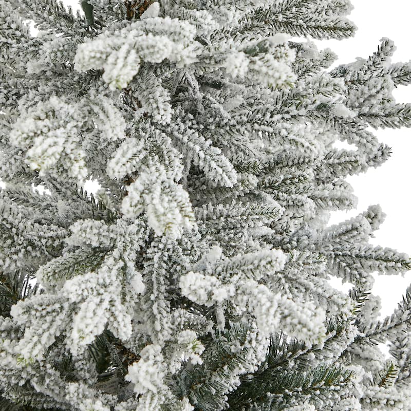57 Inch Fraser Fir Artificial Christmas Tree with Lights - Warm White LED, Realistic Holiday Decor