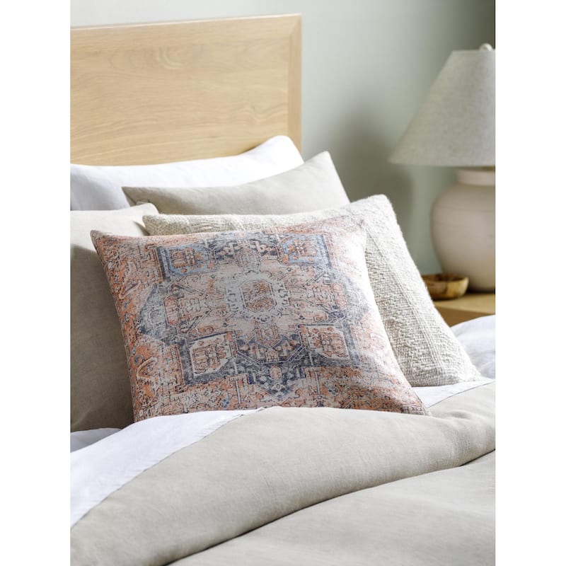 Livabliss Emily Jean Traditional Accent Pillow - 22"L x 22"W - Polyester