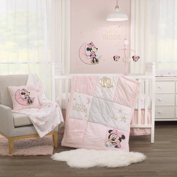 slide 2 of 5, Disney Twinkle Twinkle Minnie 3 Piece Crib Bedding Set