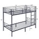 preview thumbnail 17 of 28, Twin Over Twin Bunk Bed For Kids Teens Adults, Heavy Duty Metal Bunk Bed With Ladder