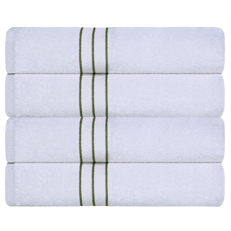 Turkish Cotton Plush Heavyweight Bath Towel Set of 4 by Superior