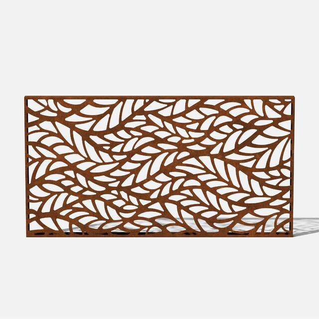 Veradek Corten Steel Screen Panel - Flowleaf