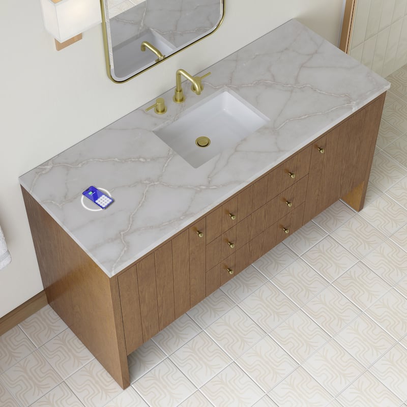 James Martin Vanities 435-V60S-FVSL Hudson 60" Free Standing Single