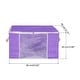 preview thumbnail 1 of 4, Clothes Storage Bag 2pcs, Storage Bins Foldable Closet Organizers Purple