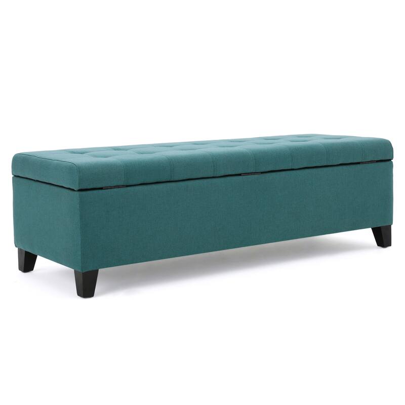 Mission Tufted Fabric Storage Ottoman Bench by Christopher Knight Home - 50.50"L x 18.75"W x 16.00"H