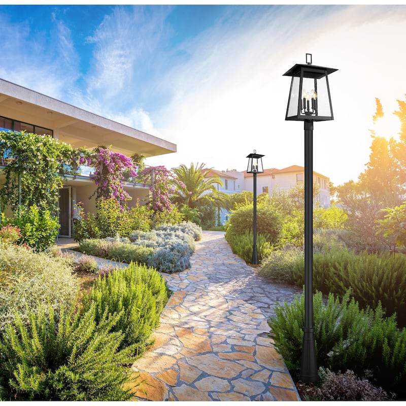 Rainer 5 Light Outdoor Post Mounted Fixture in Black
