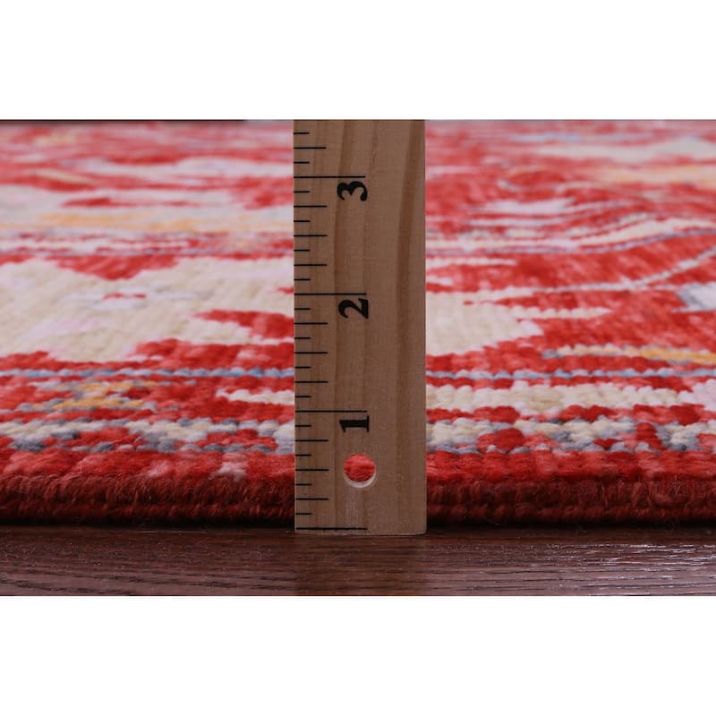 Golden Nile Red Turkish Oushak Handmade Wool Rug - 12' 2" X 15' 5"