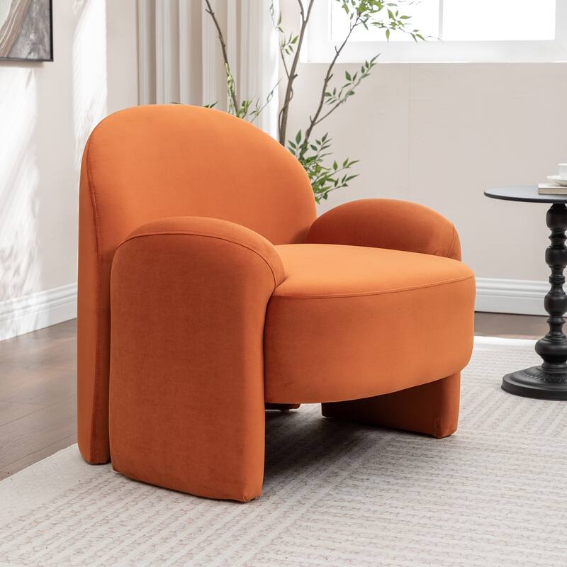 SEYNAR Modern Glam Velvet Thickened Seat Cushion Accent Chair