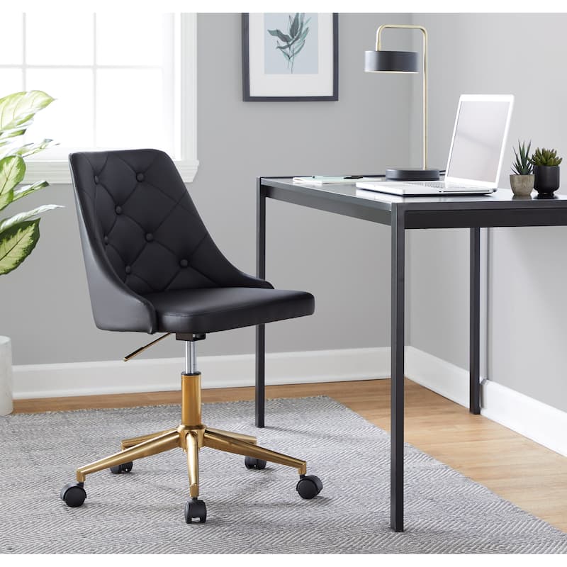 Silver Orchid Ockelbo Adjustable Office Chair with 5-Star Caster Base
