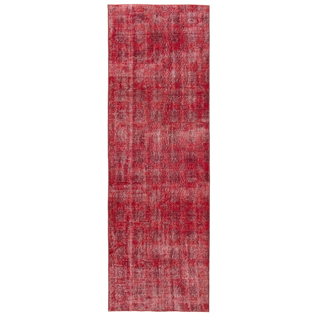ECARPETGALLERY Hand-knotted Color Transition Red Wool Rug - 2'11 x 10'0