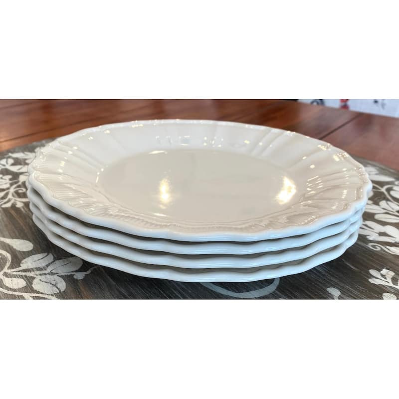 Red Vanilla Antique White Salad Plates Set of 4
