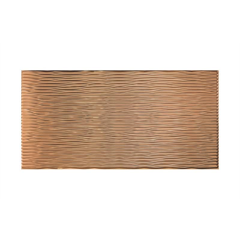 FASÄDE Dunes Horizontal 4-foot x 8-foot PVC Wall Panel in Polished Copper - 4 x 8
