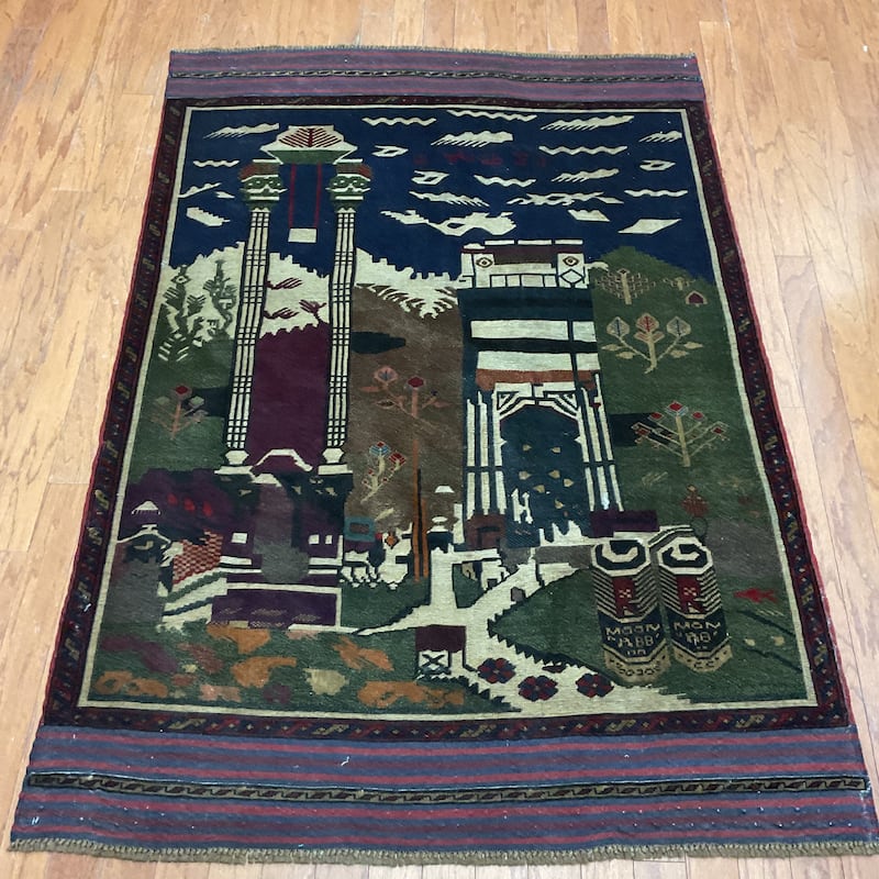 HERAT ORIENTAL Handmade Soumak Wool Rug - 4'2" x 6'