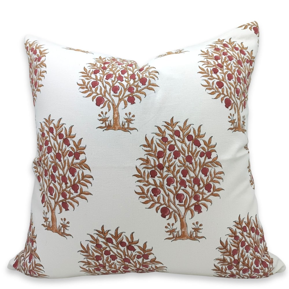 Fabdivine Cotton Boho Hidden Zipper Hand Block Print Pillow or Cushion Cover