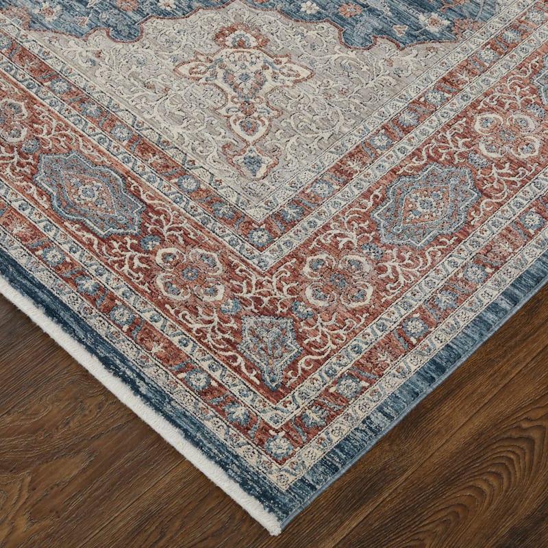 Grand Bazaar Gilford Machine Made Medallion Transitional Area Rug