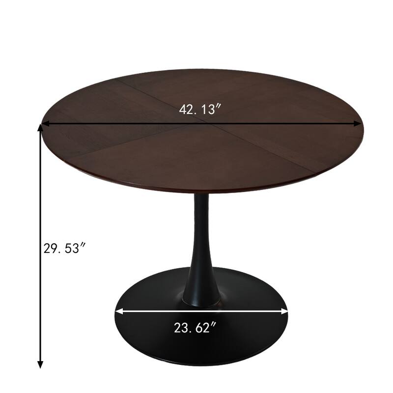 47.24" Modern Round Dining Table,Four Patchwork Tabletops