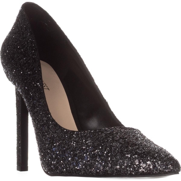 nine west silver pumps