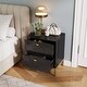 preview thumbnail 39 of 45, Clihome Wooden 2-Drawer Storage Nightstand
