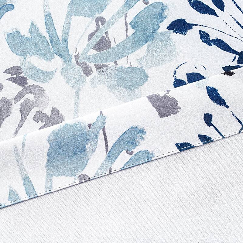 DriftAway Acacia Floral Blossom Watercolor Printed 100 Percent Blackout Thermal Insulated Window Curtain Valance