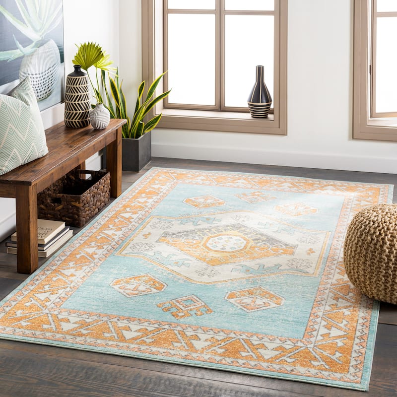 Livabliss Tedros Indoor/ Outdoor Tribal Area Rug