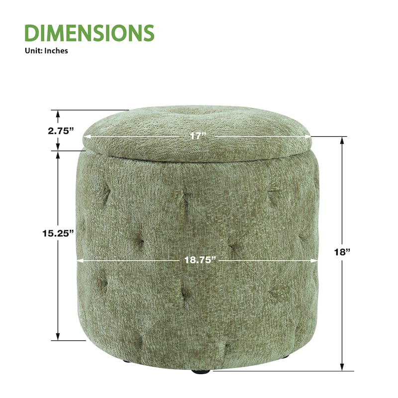 Erindale Round Storage Ottoman