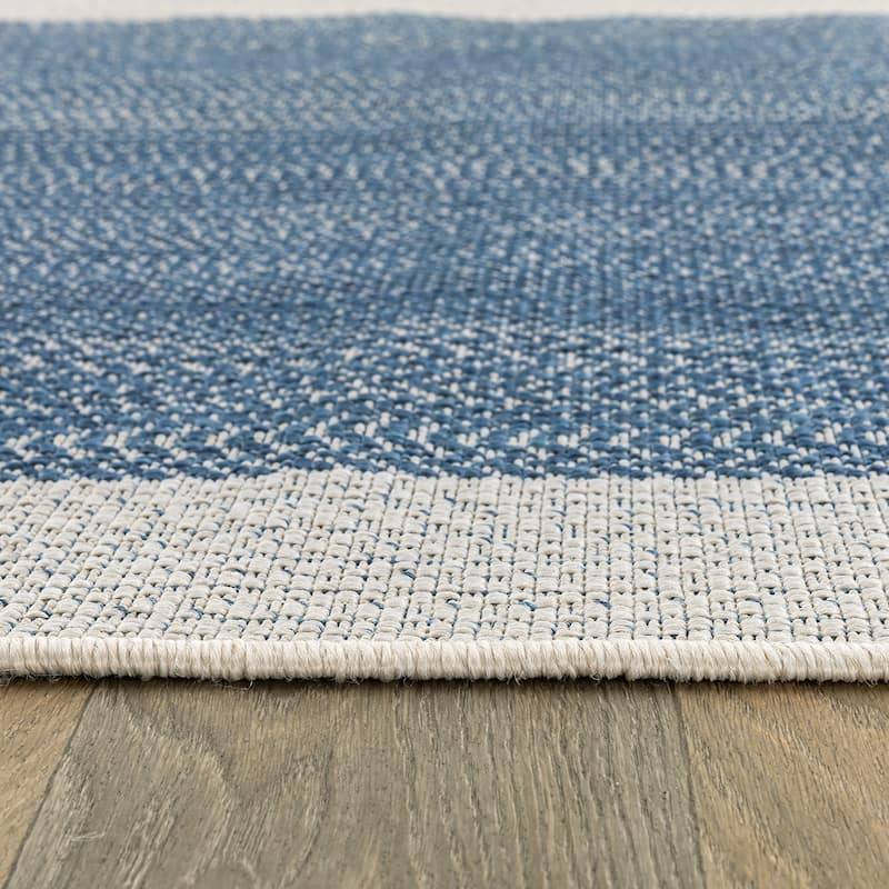 World Rug Gallery Contemporary Braided Weather Resistant Reversible Indoor/Outdoor Area Rug
