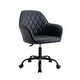preview thumbnail 2 of 14, Porthos Home Nadia PU Leather Upholstered Office Chair with Steel Legs Black