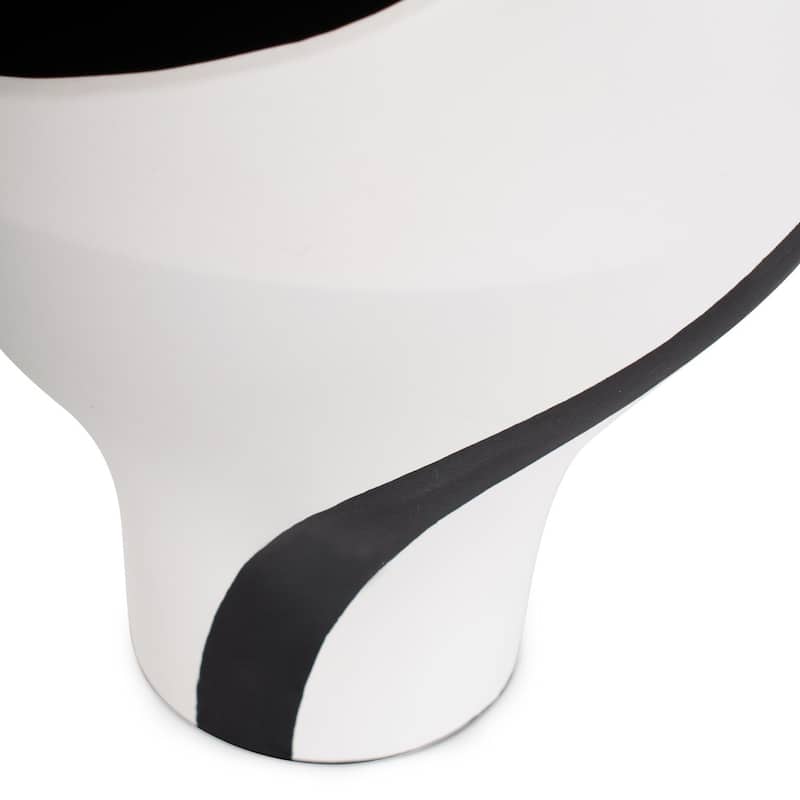 Rapsie Black and White Vase- Short