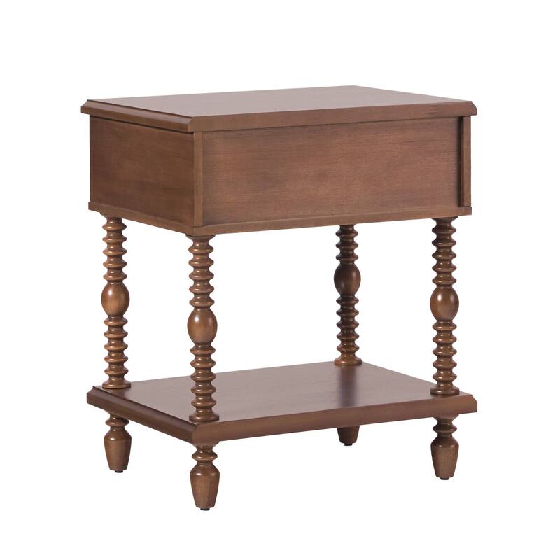 Walker Edison Easy Assembly Solid Wood 1-Drawer Nightstand