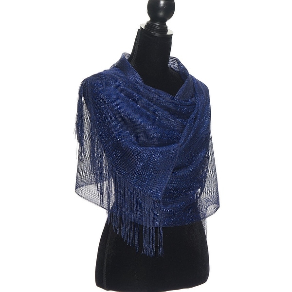 blue evening shawl