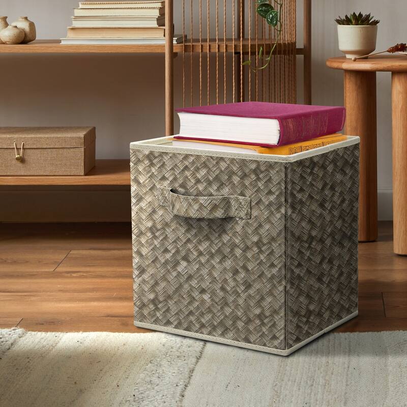 Sorbus 11" Foldable Storage Cube Basket - Single Pack - 10.5" L x 10.5" W x 11" H