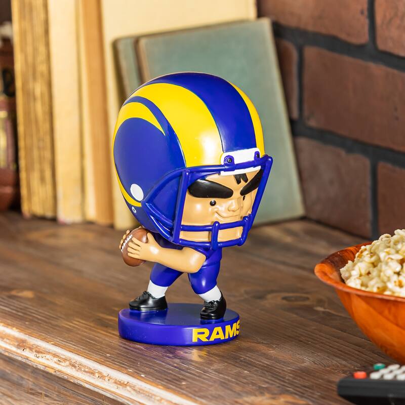 NFL Team Lil Big Head Resin Indoor/Outdoor Garden Desk Statue - Los Angeles Rams