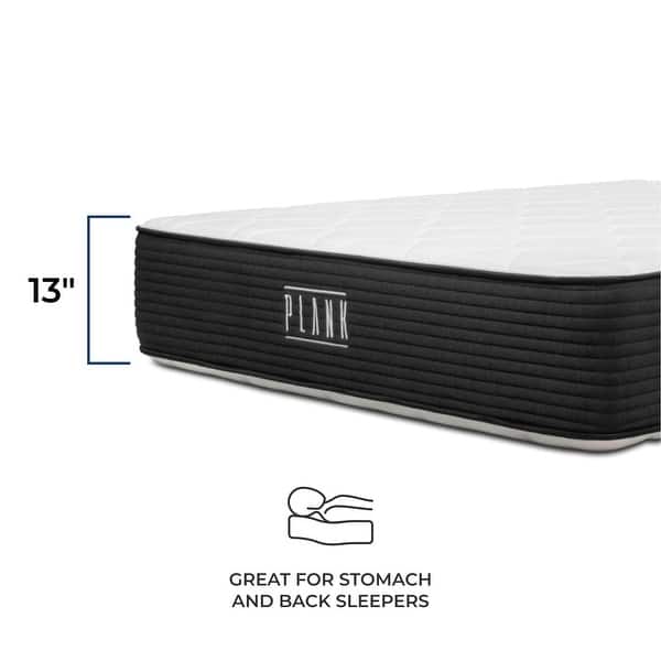 Brooklyn Bedding Plank 13" Luxe Two Sided Firm / Ultra Firm Mattress with Cooling Cover