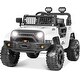 preview thumbnail 2 of 11, Funtok R01 Remote Control Ride On Truck 12V Battery Powered Electric Ride On Car White