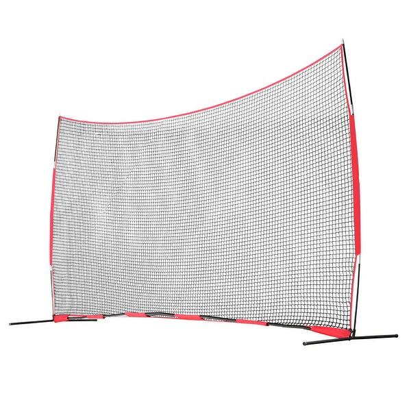 slide 2 of 12, 20 x 10 Feet Portable Ball Sports Barrier Protecting Netting with Carry Bag and Steel Pipe Base
