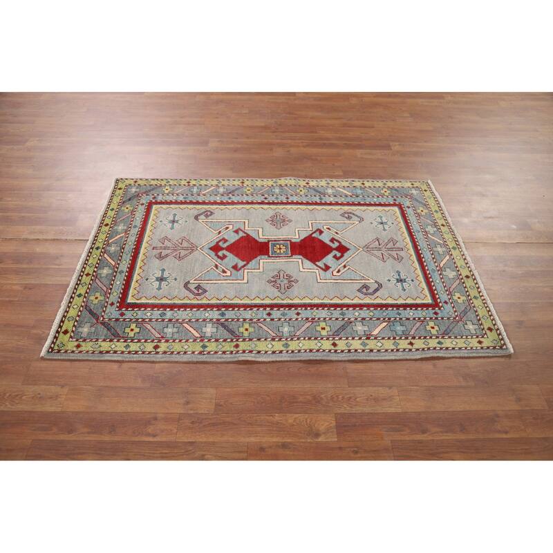 Kazak Accent Rug Oriental Handmade Wool Carpet - 3'3" x 5'0"