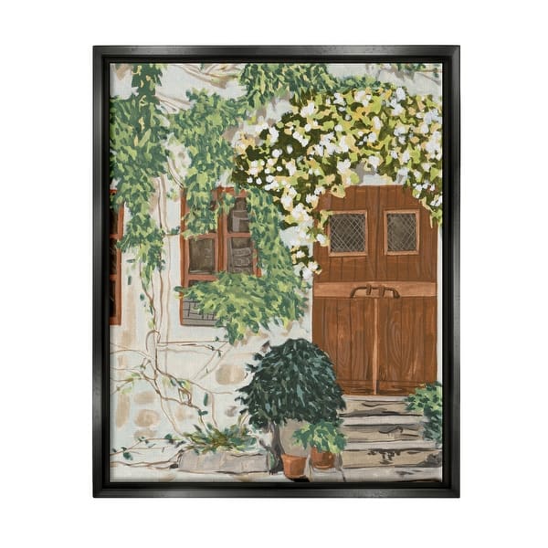 slide 2 of 23, Stupell Cottage Ivy & Plants Framed Floater Canvas Wall Art Design by Melissa Wang 17 x 21 - Black