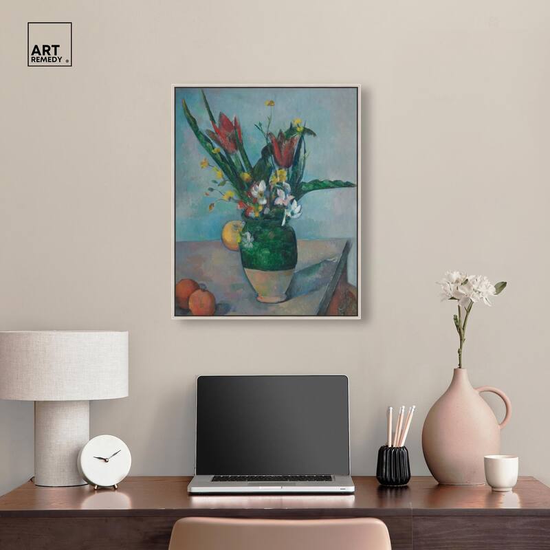 Vase Tulips Canvas by Art Remedy