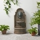 preview thumbnail 2 of 13, Glitzhome 31.75"H LED 3-Tier Oversized Resin Lion Outdoor Waterfall Fountain