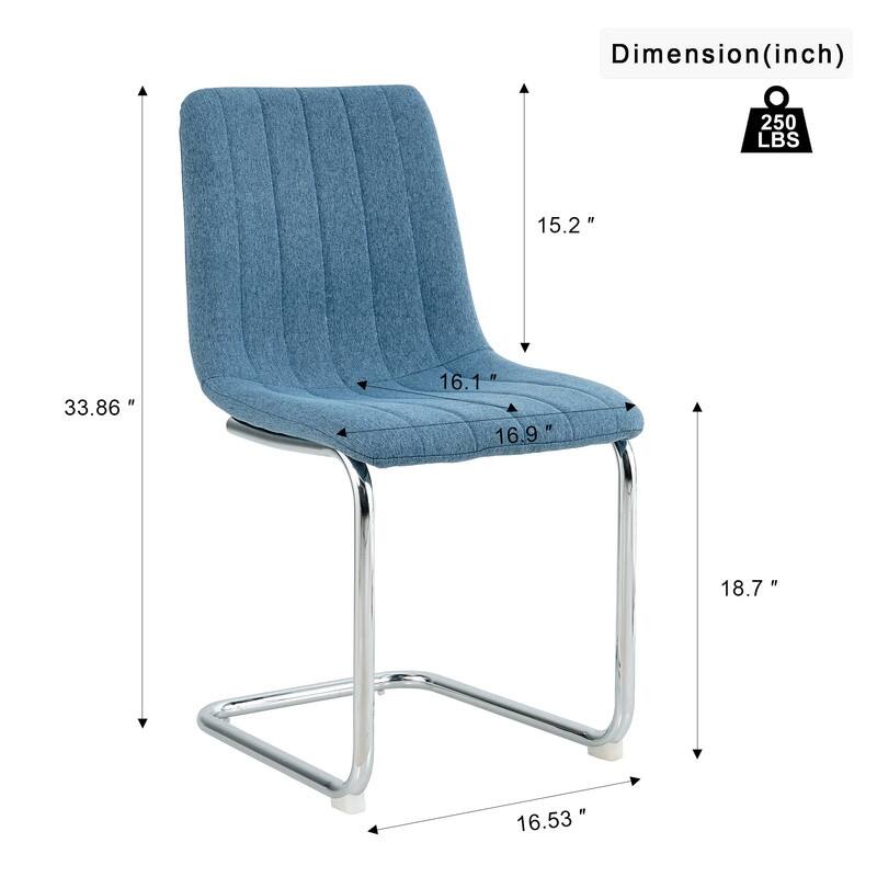 Modern/Simple Dining Chairs with Sliver Metal Base Set of 4