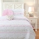 preview thumbnail 1 of 5, Cozy Line Sweet Heart Polka Dot Pink Ruffle Cotton Quilt Bedding Set