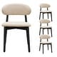 preview thumbnail 17 of 27, Modern Solid Wood Dining Chair with Upholstered Seat by GDFStudio