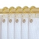 preview thumbnail 2 of 42, Utopia Alley Double Roller Ball Stainless Steel Shower Curtain Hooks Rings, Set of 12 Gold